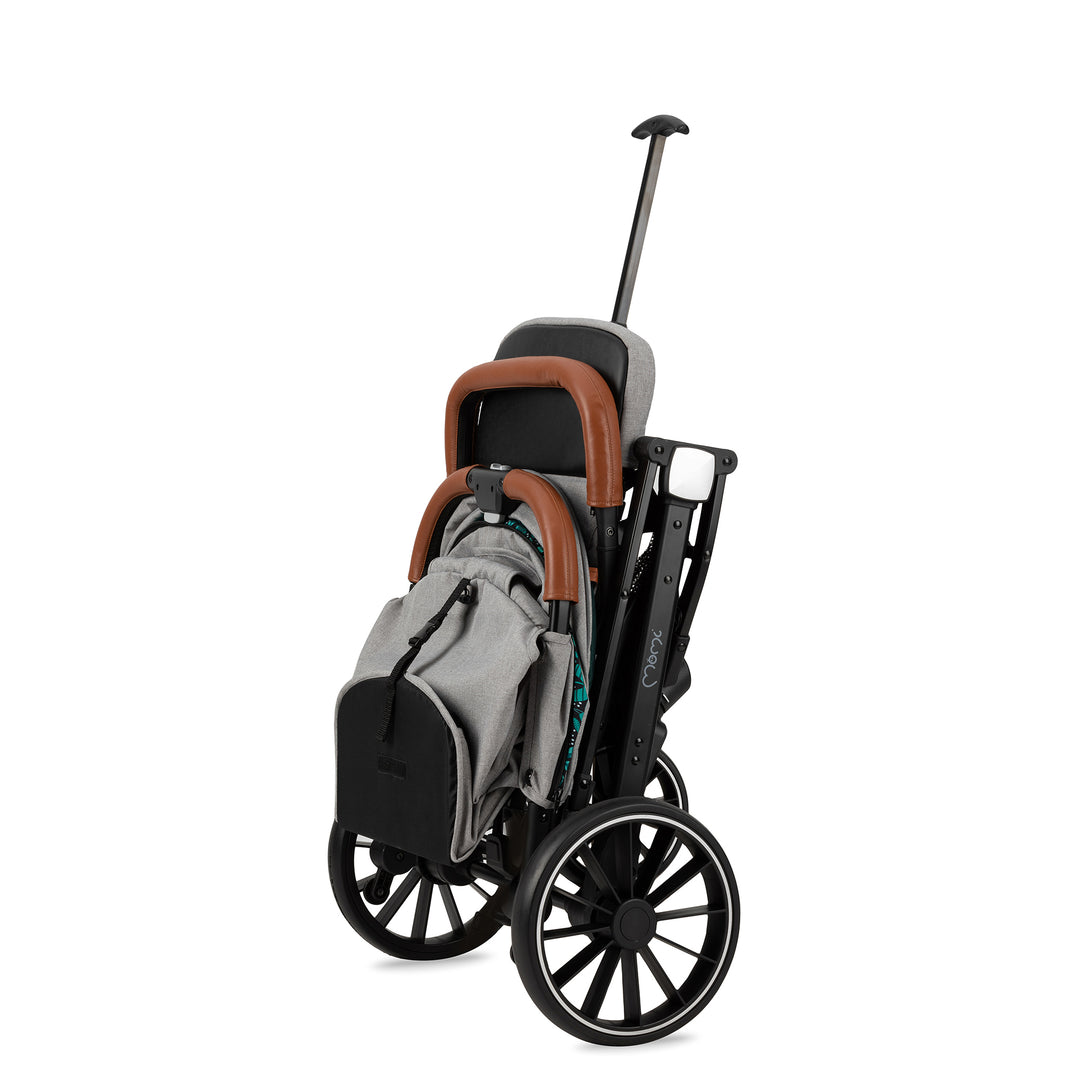 Estelle grey folded stroller on a white background
