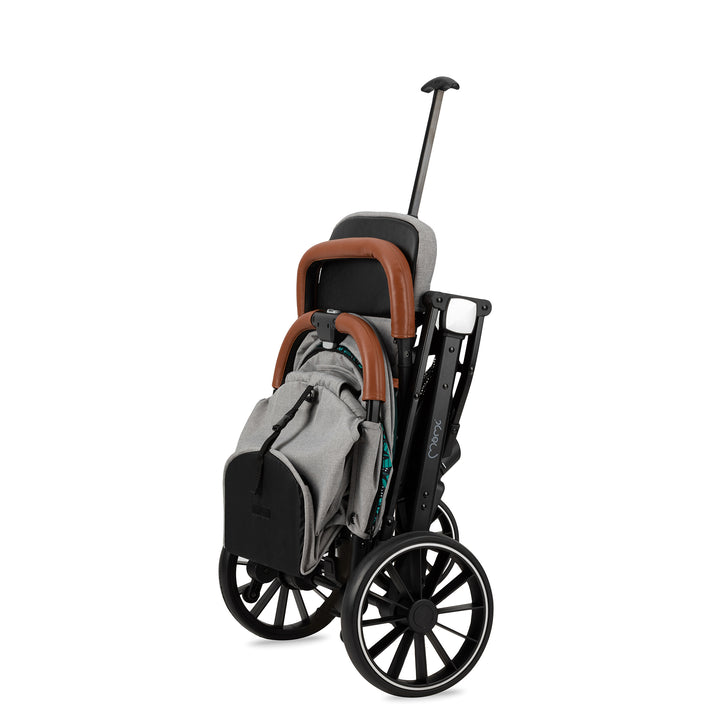 Estelle grey folded stroller on a white background