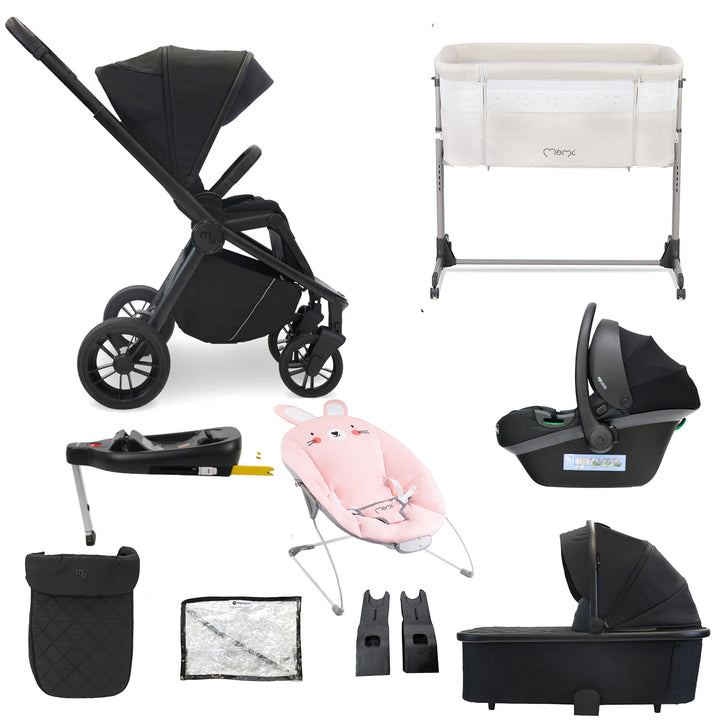 My Babiie 3 in 1 Travel System with Car Seat, Base, Crib & Bouncer - MB450i