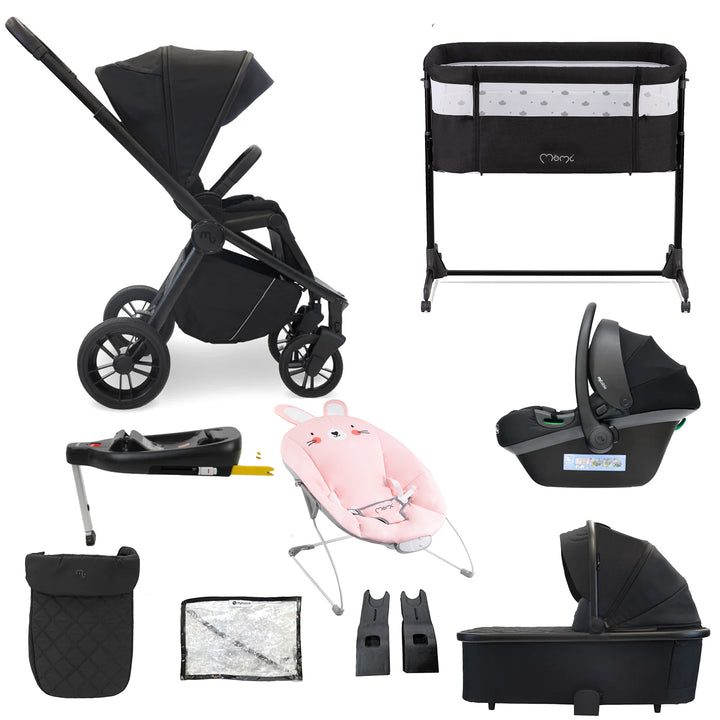 My Babiie 3 in 1 Travel System with Car Seat, Base, Crib & Bouncer - MB450i