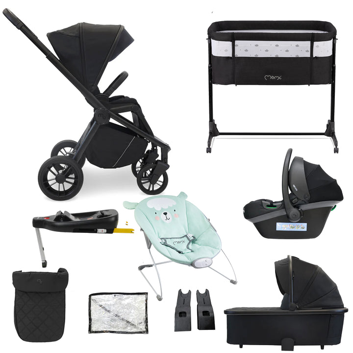 My Babiie 3 in 1 Travel System with Car Seat, Base, Crib & Bouncer - MB450i