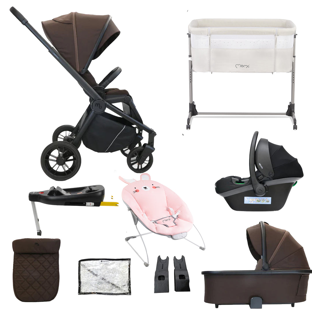My Babiie 3 in 1 Travel System with Car Seat, Base, Crib & Bouncer - MB450i