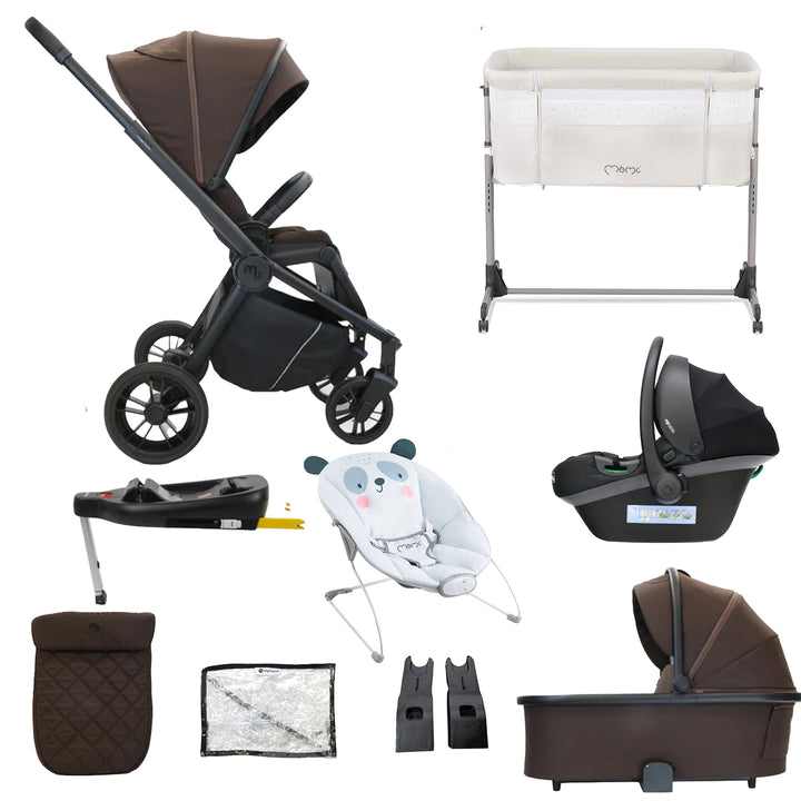 My Babiie 3 in 1 Travel System with Car Seat, Base, Crib & Bouncer - MB450i