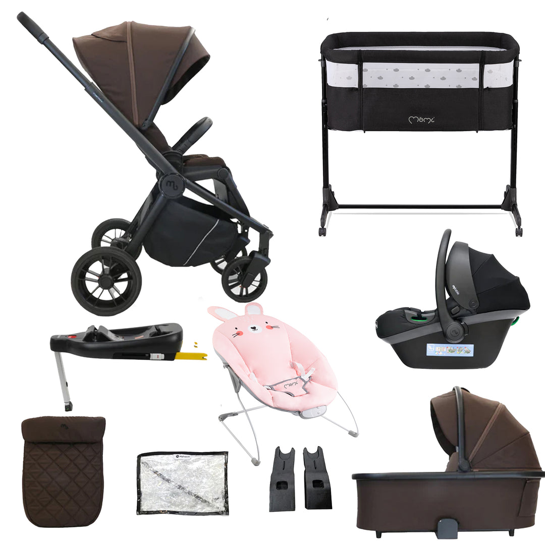 My Babiie 3 in 1 Travel System with Car Seat, Base, Crib & Bouncer - MB450i