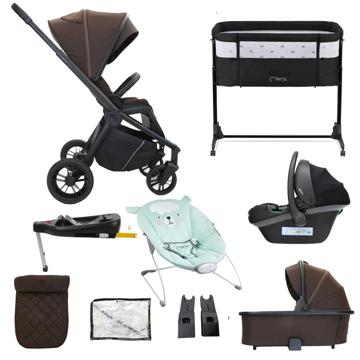 My Babiie 3 in 1 Travel System with Car Seat, Base, Crib & Bouncer - MB450i