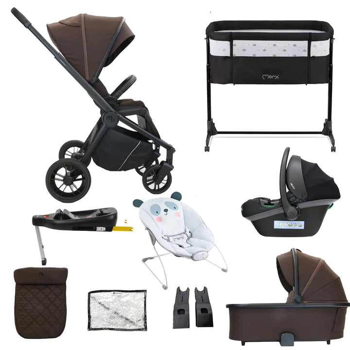 My Babiie 3 in 1 Travel System with Car Seat, Base, Crib & Bouncer - MB450i