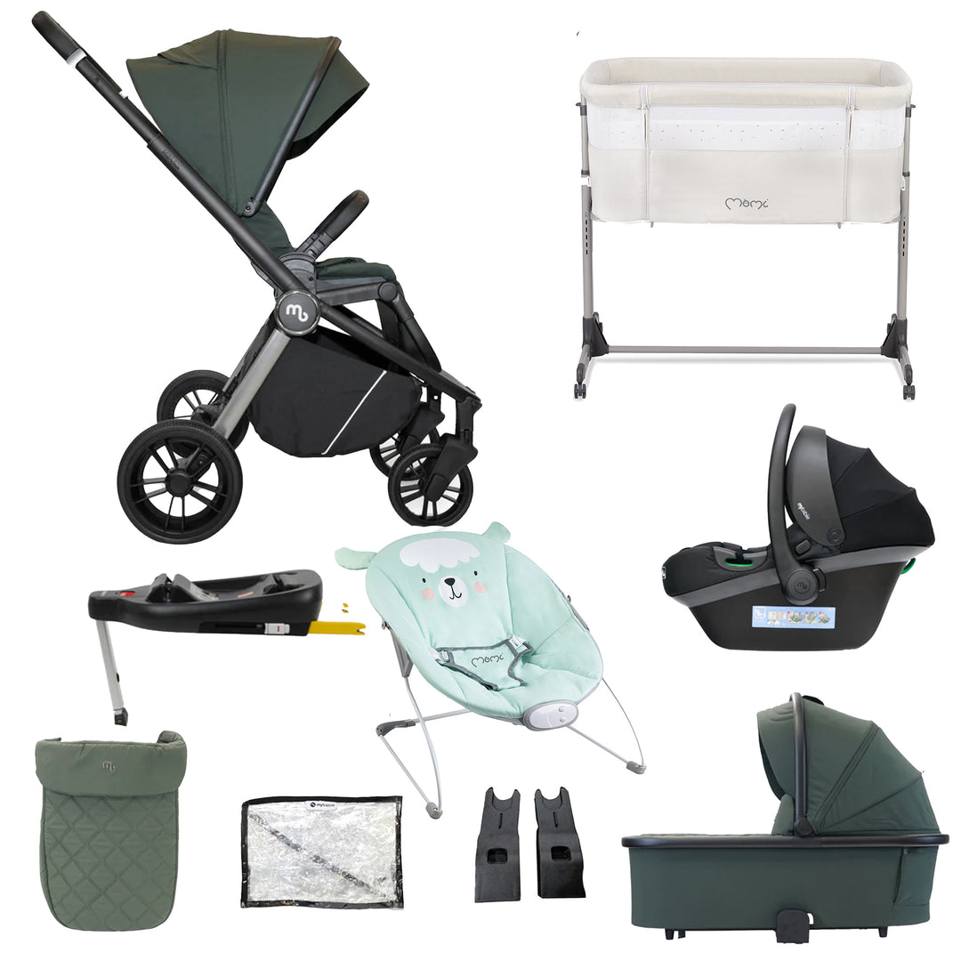 My Babiie 3 in 1 Travel System with Car Seat, Base, Crib & Bouncer - MB450i