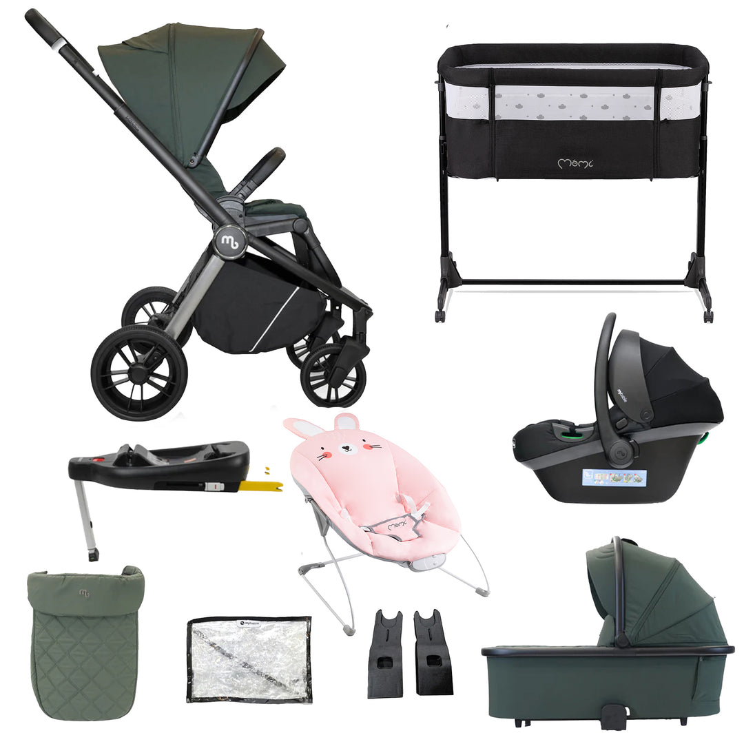 My Babiie 3 in 1 Travel System with Car Seat, Base, Crib & Bouncer - MB450i