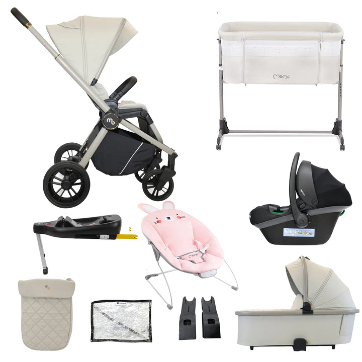 My Babiie 3 in 1 Travel System with Car Seat, Base, Crib & Bouncer - MB450i