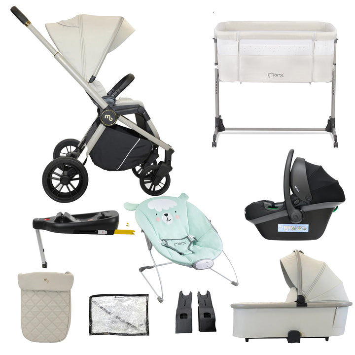 My Babiie 3 in 1 Travel System with Car Seat, Base, Crib & Bouncer - MB450i