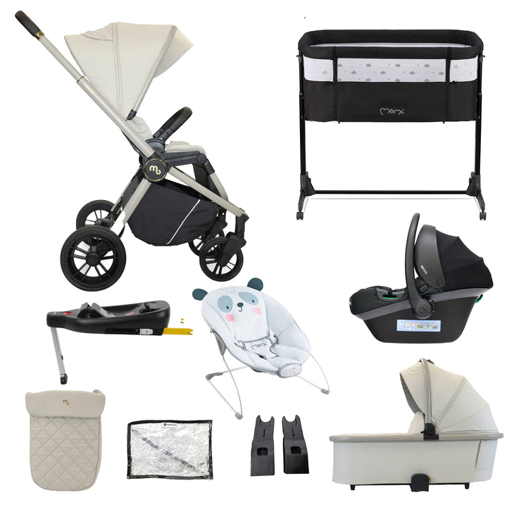 My Babiie 3 in 1 Travel System with Car Seat, Base, Crib & Bouncer - MB450i