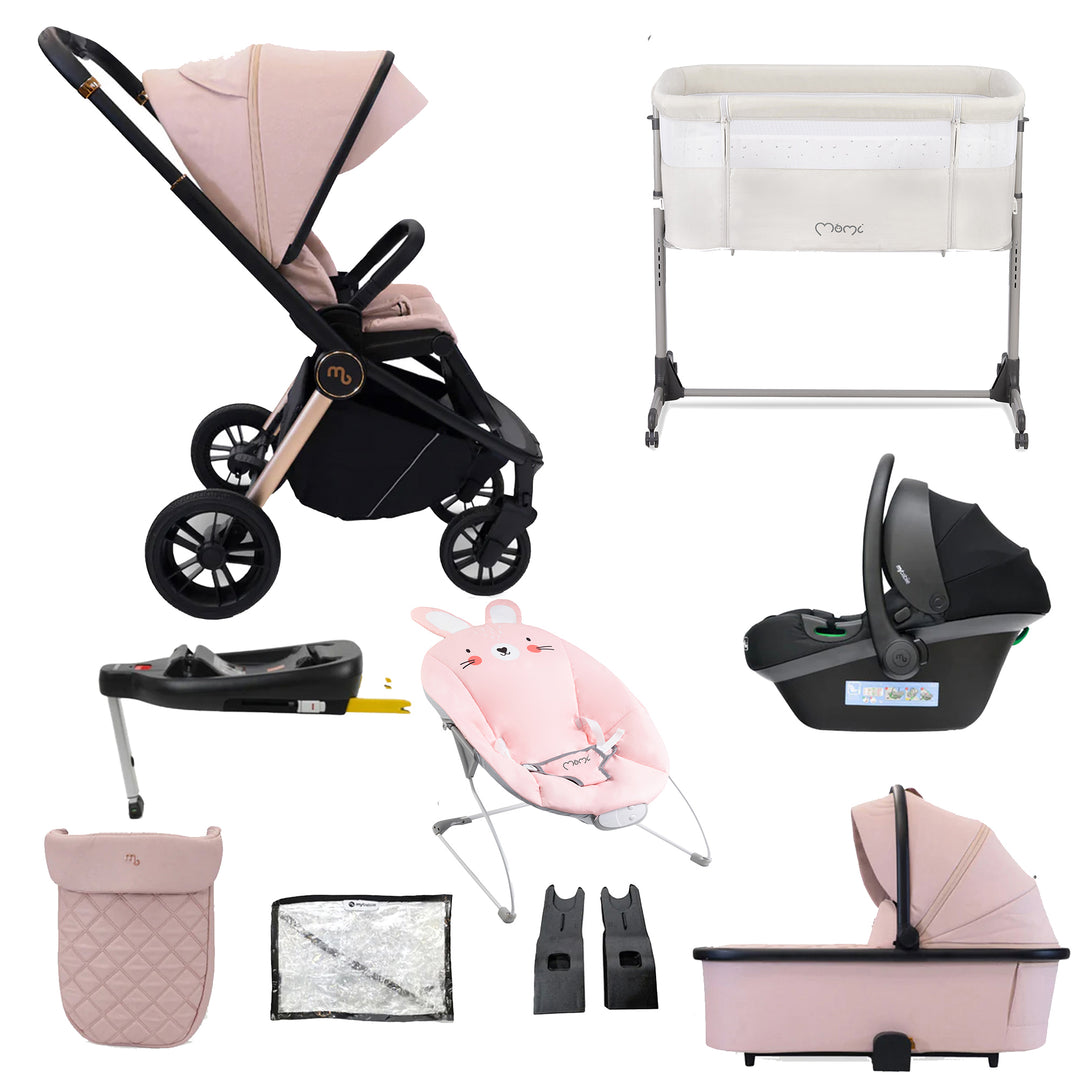 My Babiie 3 in 1 Travel System with Car Seat, Base, Crib & Bouncer - MB450i