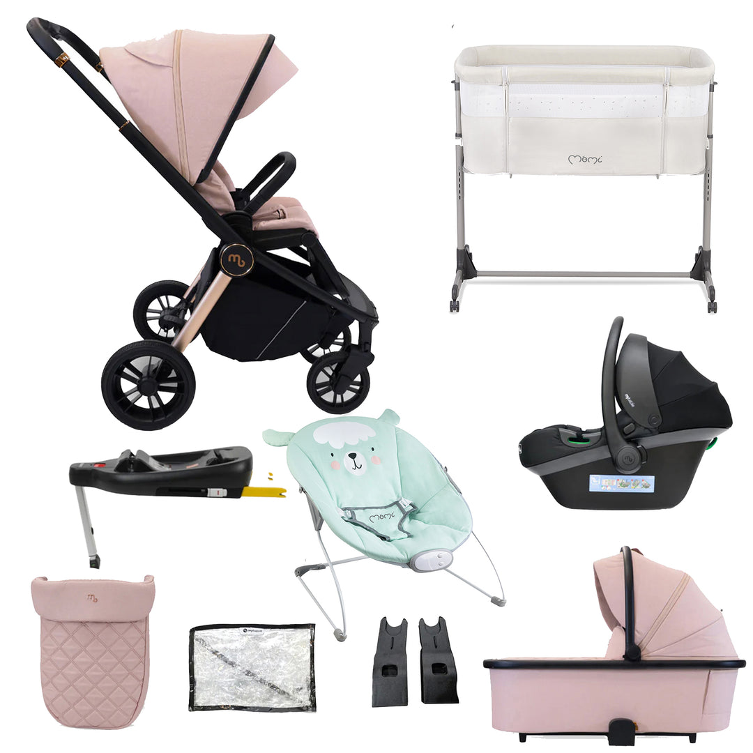 My Babiie 3 in 1 Travel System with Car Seat, Base, Crib & Bouncer - MB450i