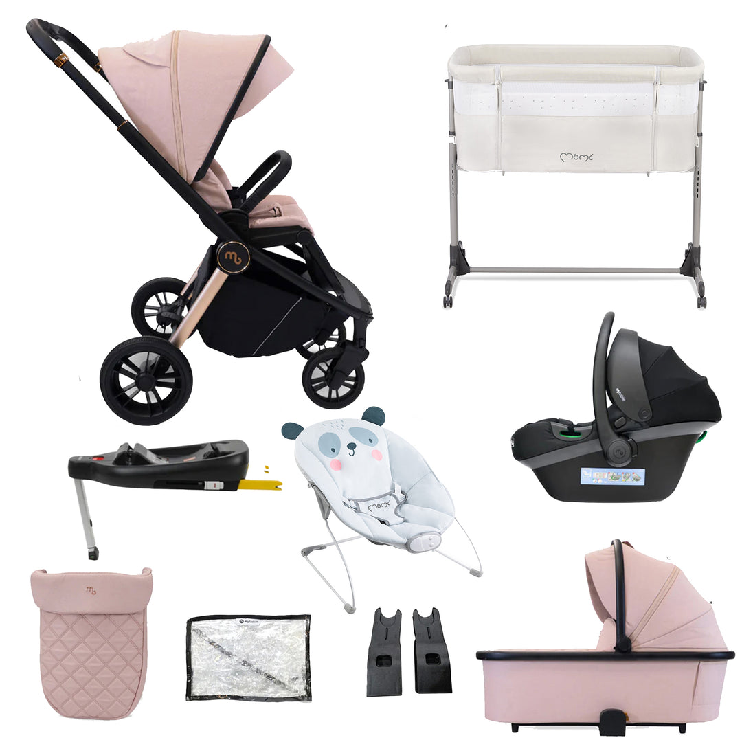 My Babiie 3 in 1 Travel System with Car Seat, Base, Crib & Bouncer - MB450i