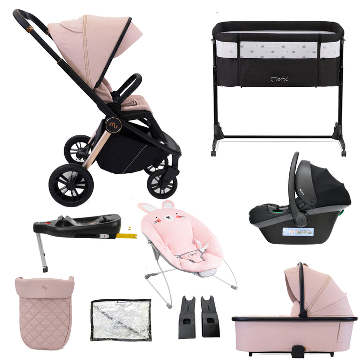 My Babiie 3 in 1 Travel System with Car Seat, Base, Crib & Bouncer - MB450i