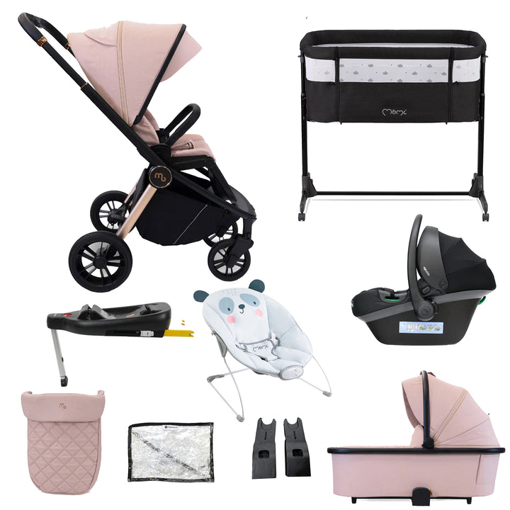 My Babiie 3 in 1 Travel System with Car Seat, Base, Crib & Bouncer - MB450i