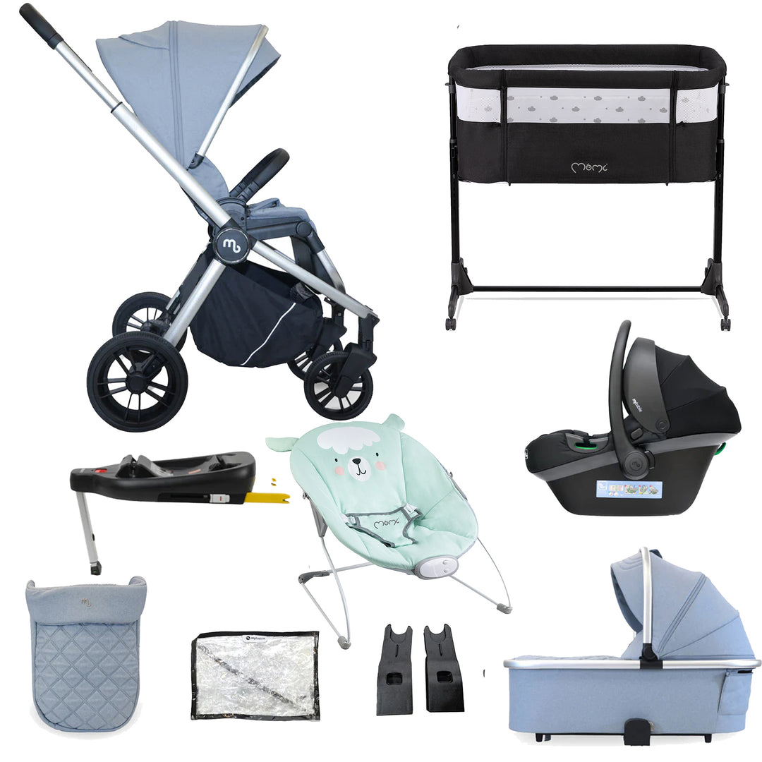 My Babiie 3 in 1 Travel System with Car Seat, Base, Crib & Bouncer - MB450i