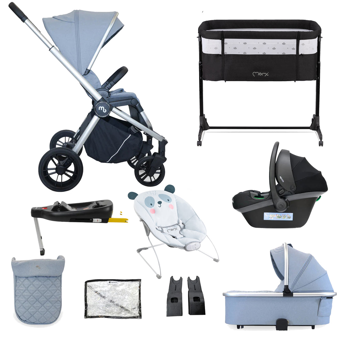 My Babiie 3 in 1 Travel System with Car Seat, Base, Crib & Bouncer - MB450i