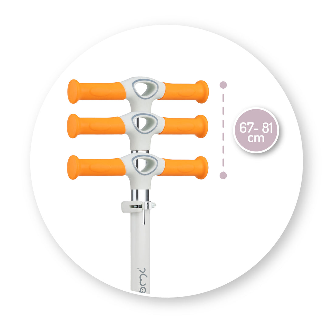 Momi scooter handle on a white background