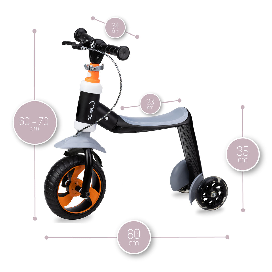 Momi Elios Orange scooter on a white background