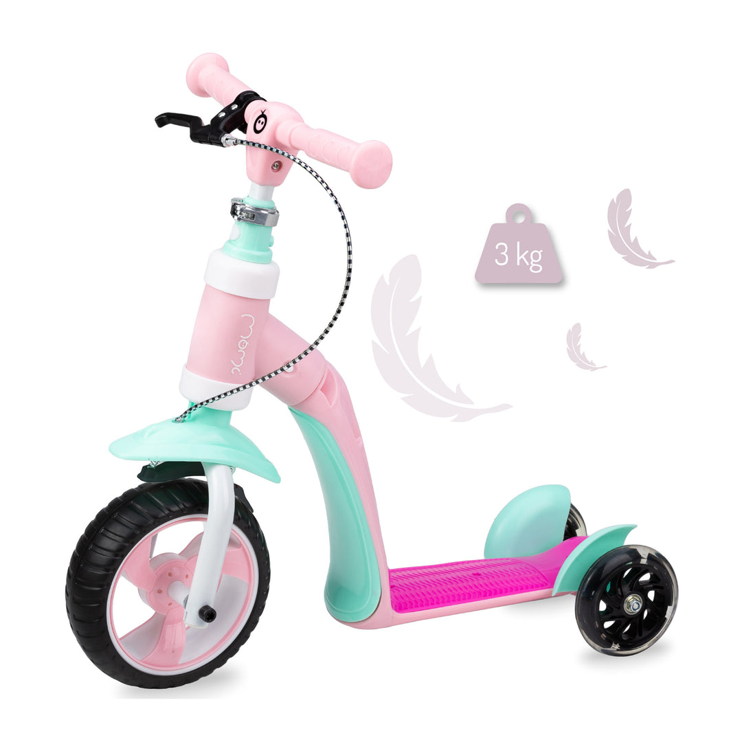 Momi Elios Pink scooter on a white background