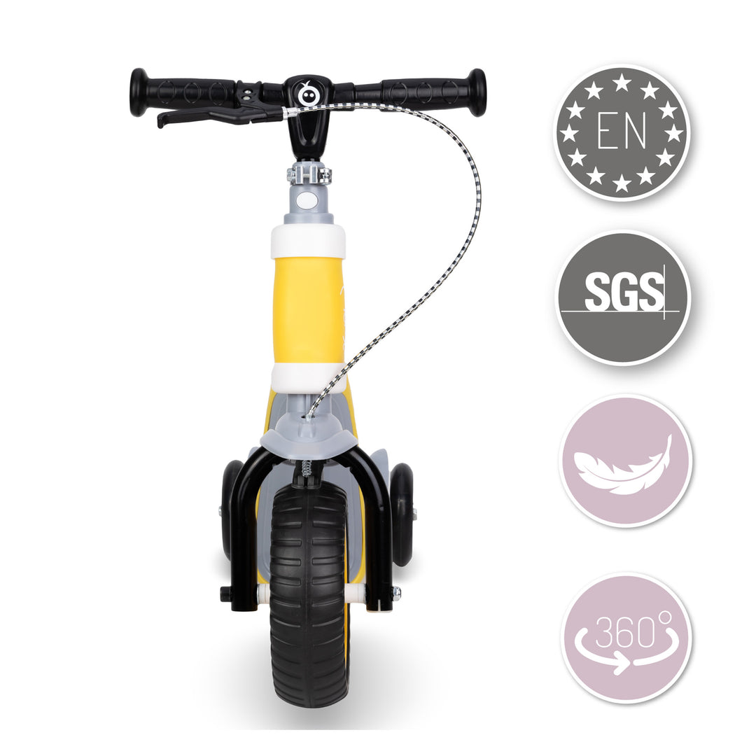 Momi Elios Yellow scooter on a white background