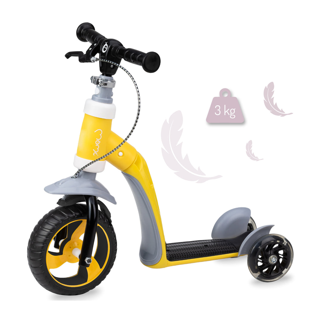 Momi Elios Yellow scooter on a white background