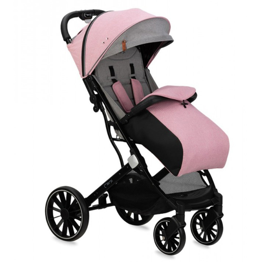Momi pink stroller on a white background