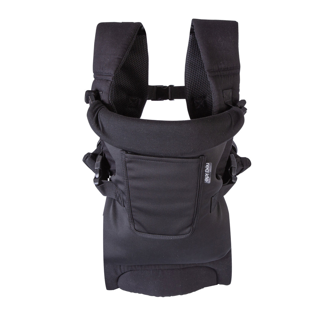 Black baby carrier on a white background