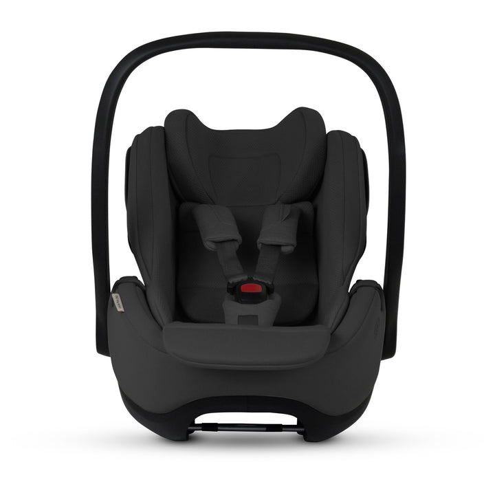 A black Silver Cross Plus i-Size Car Seat, a Red Dot award winner for 2025, designed for children from birth up to 19.5 kg, with dual functionality and a unique inner seat recline system.