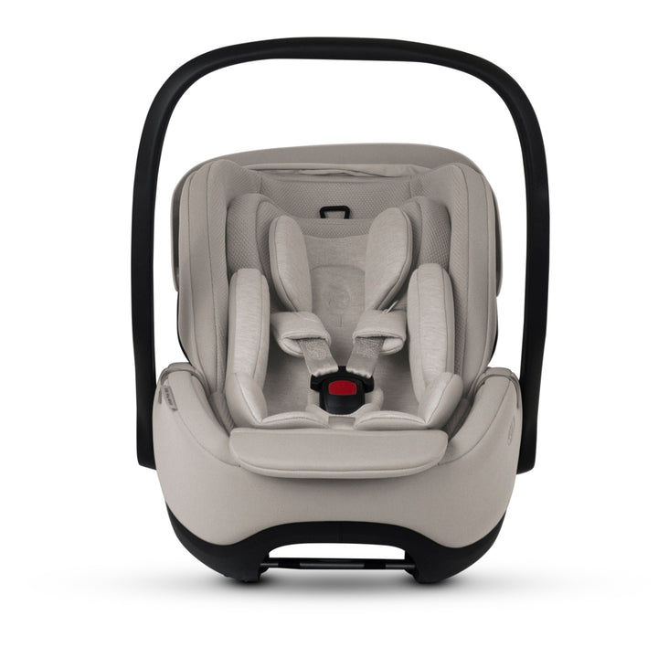 A black Silver Cross Plus i-Size Car Seat, a Red Dot award winner for 2025, designed for children from birth up to 19.5 kg, with dual functionality and a unique inner seat recline system.