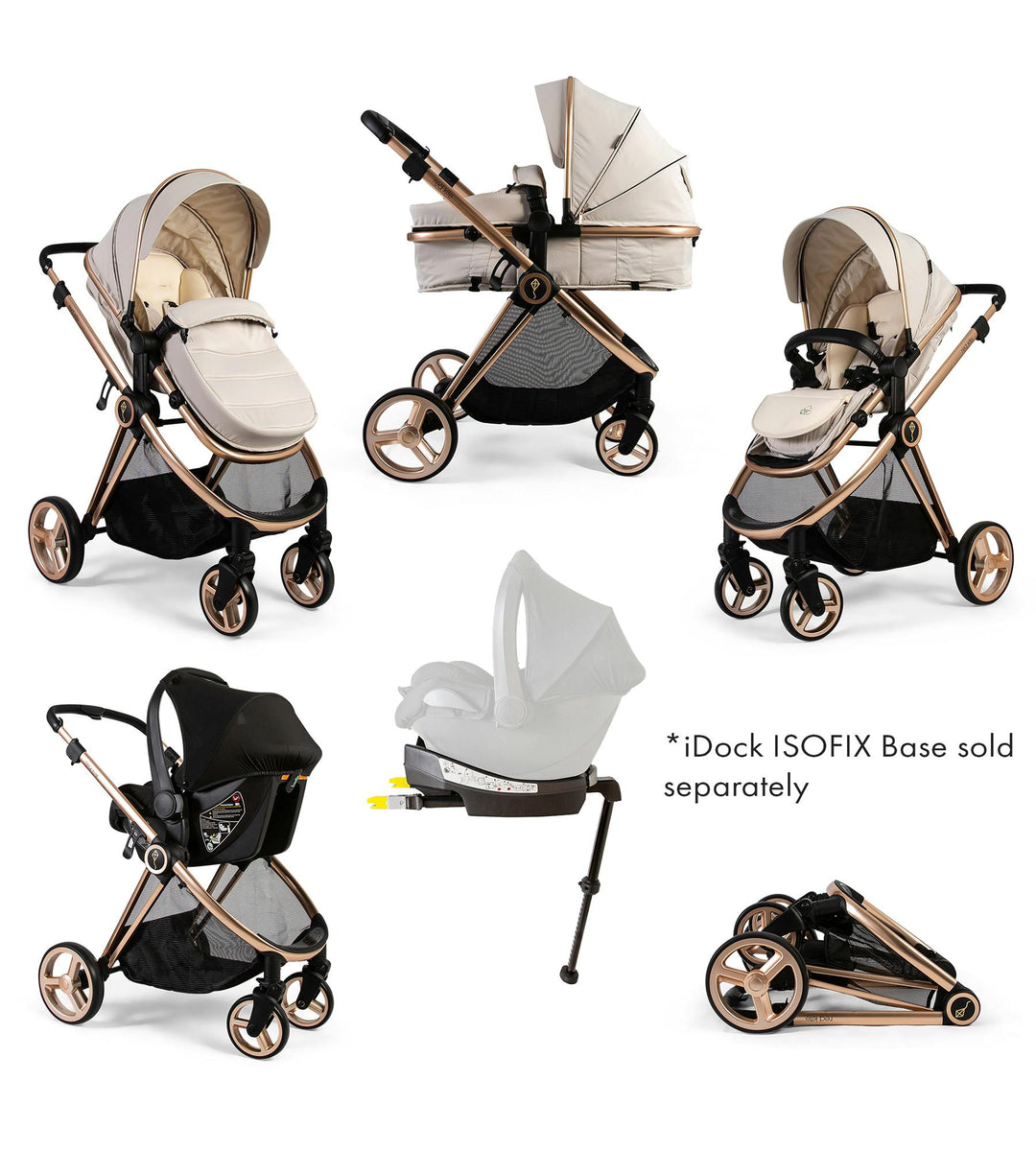 Red Kite Push Me Pace i-Size Travel System - Latte