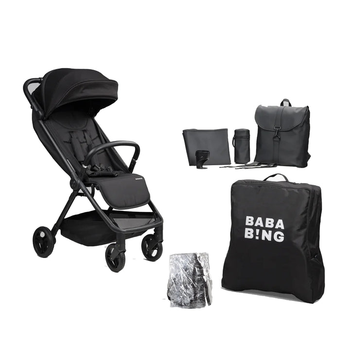 Bababing Auto Fold Compact Stroller Bundle