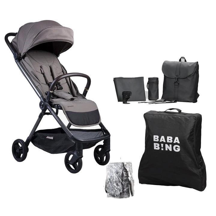 Bababing Auto Fold Compact Stroller Bundle