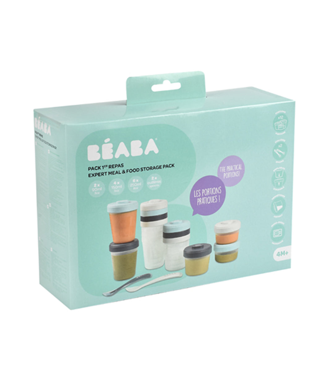 Beaba Baby Food Storage Clip Containers & Spoons Set