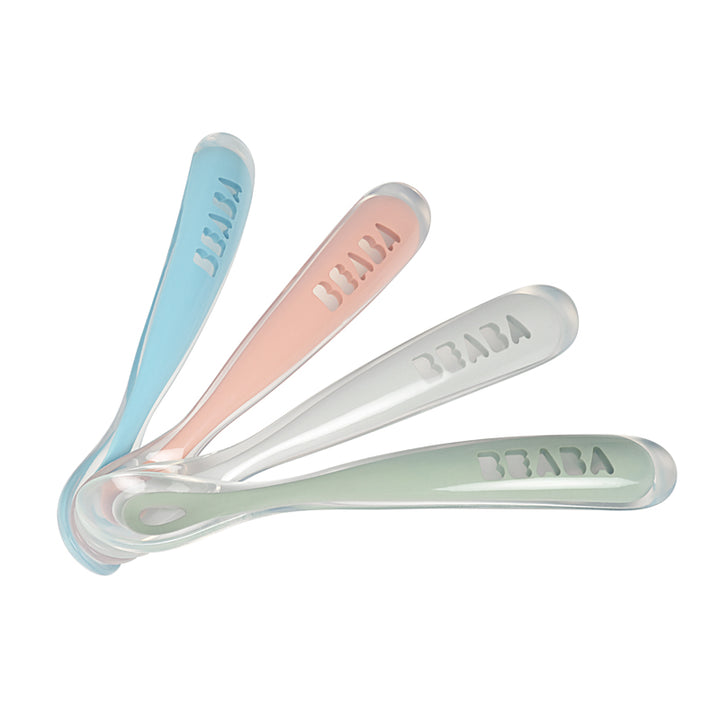 Beaba Ergonomic Silicone Spoons 4Pk