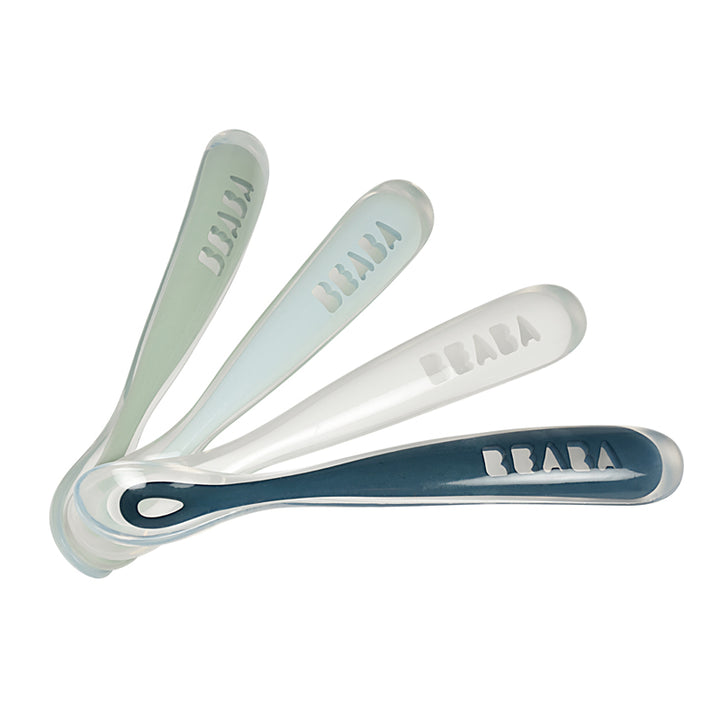 Beaba Ergonomic Silicone Spoons 4Pk