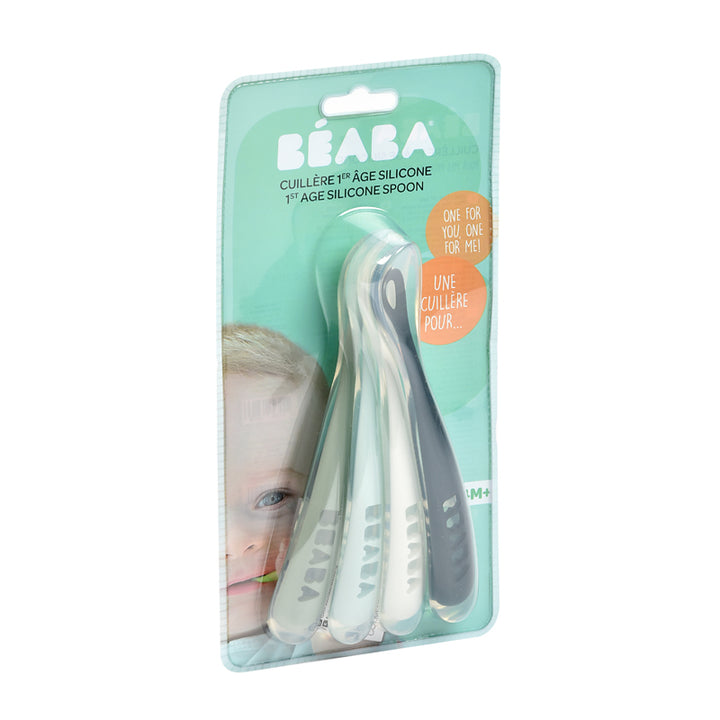 Beaba Ergonomic Silicone Spoons 4Pk