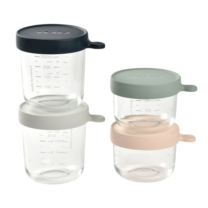 Beaba Glass Storage Jars 4Pk