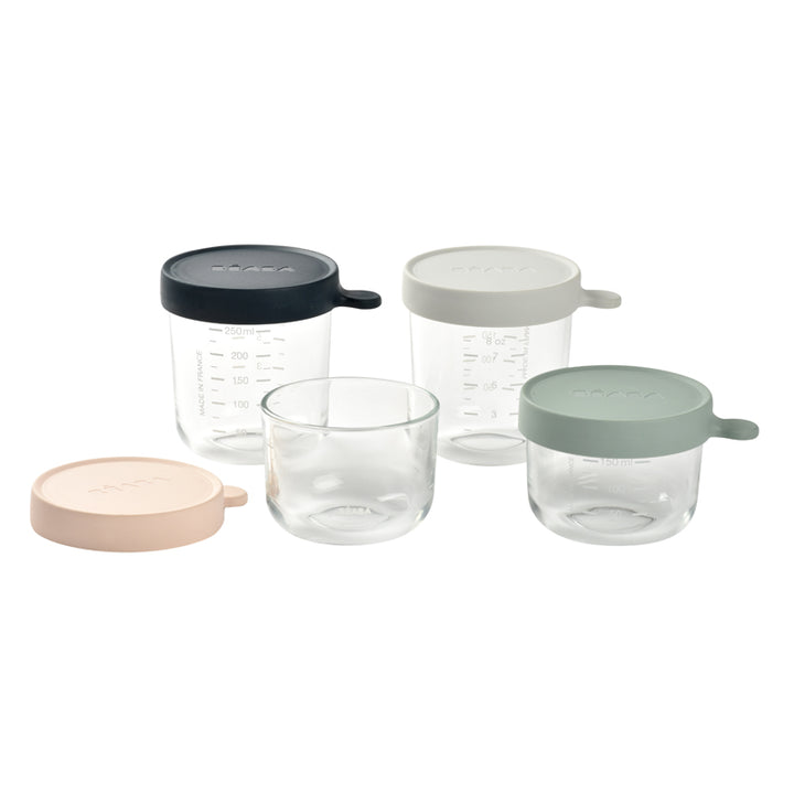 Beaba Glass Storage Jars 4Pk