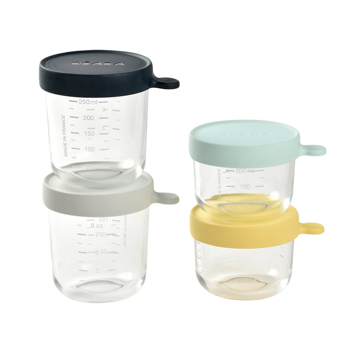 Beaba Glass Storage Jars 4Pk