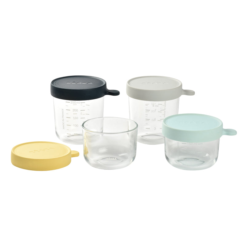 Beaba Glass Storage Jars 4Pk