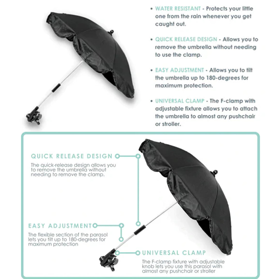 Claire De Lune Universal Parasol - Black