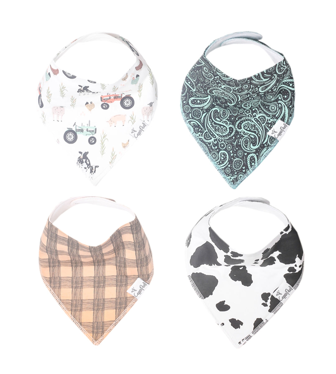 Copper Pearl Baby Bandana Bibs