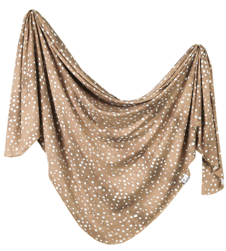 Copper Pearl Knitted Swaddle Blanket