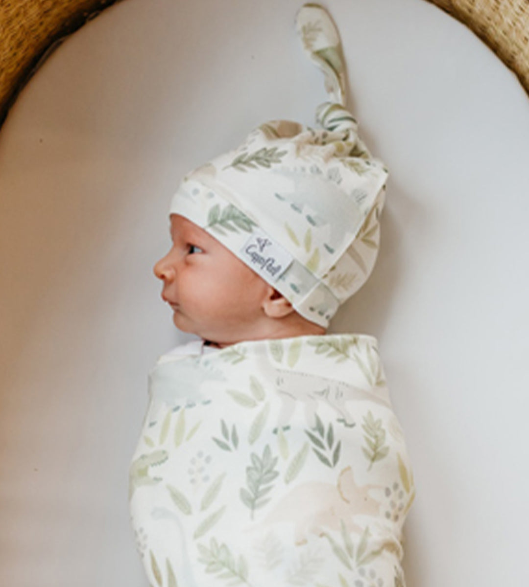 Copper Pearl Top Knot Hat 0-4 months