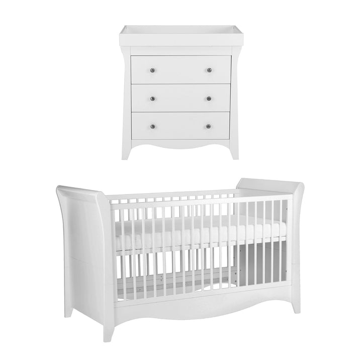 CuddleCo Clara 2 Piece Set with Cot Bed & Drawer Unit