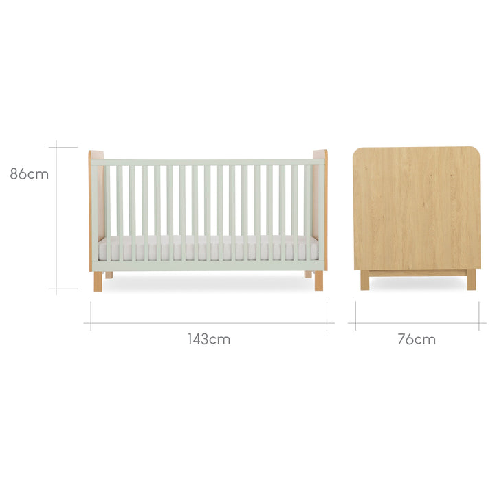 CuddleCo Cot Bed - Remi