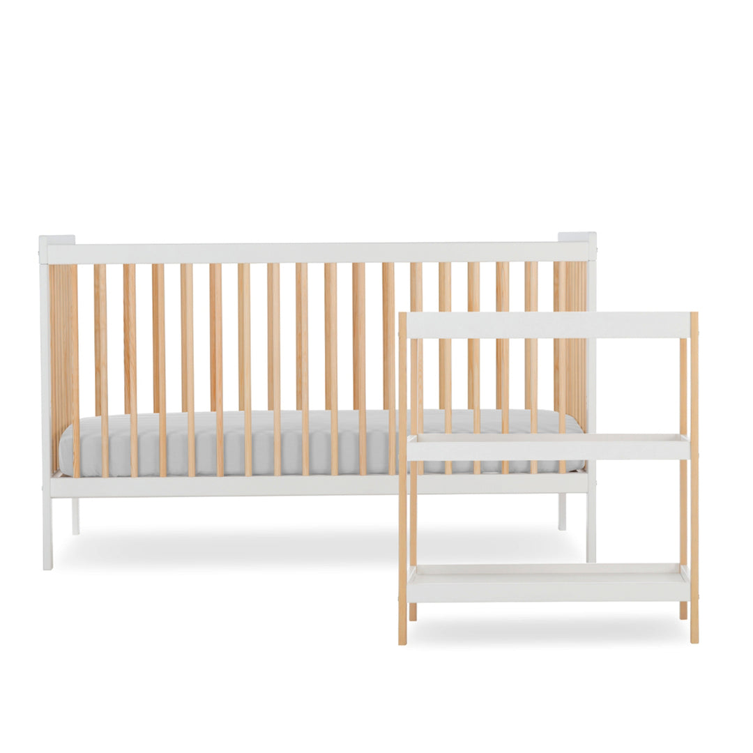 CuddleCo Nola 2 Piece Set with Cot Bed and Open Changer