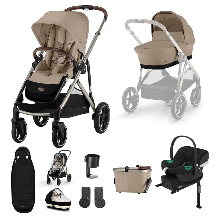 Cybex Gazelle S Stroller with Aton B2 & Base 11 Piece Bundle